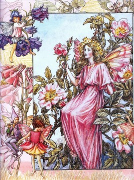 ファンタジー Painting - 野薔薇の妖精ファンタジー